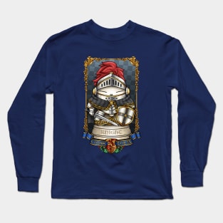 Medieval Chess Cat Knight Long Sleeve T-Shirt